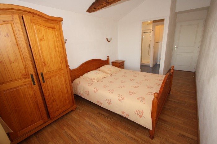 Chambre à l'étage du gite