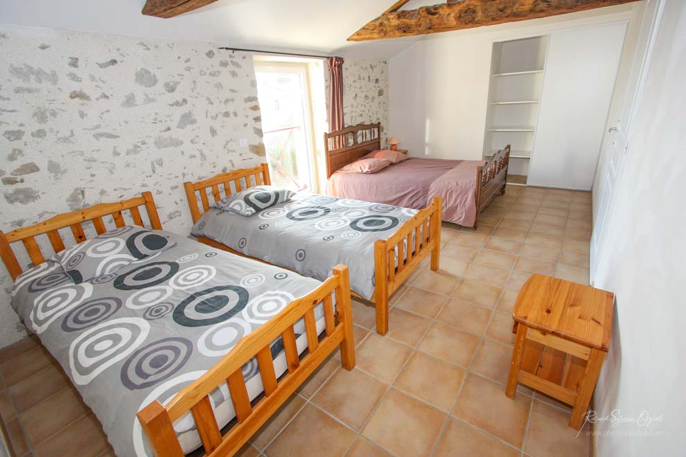 Chambre 3 personnes du grand gîte le Bocage